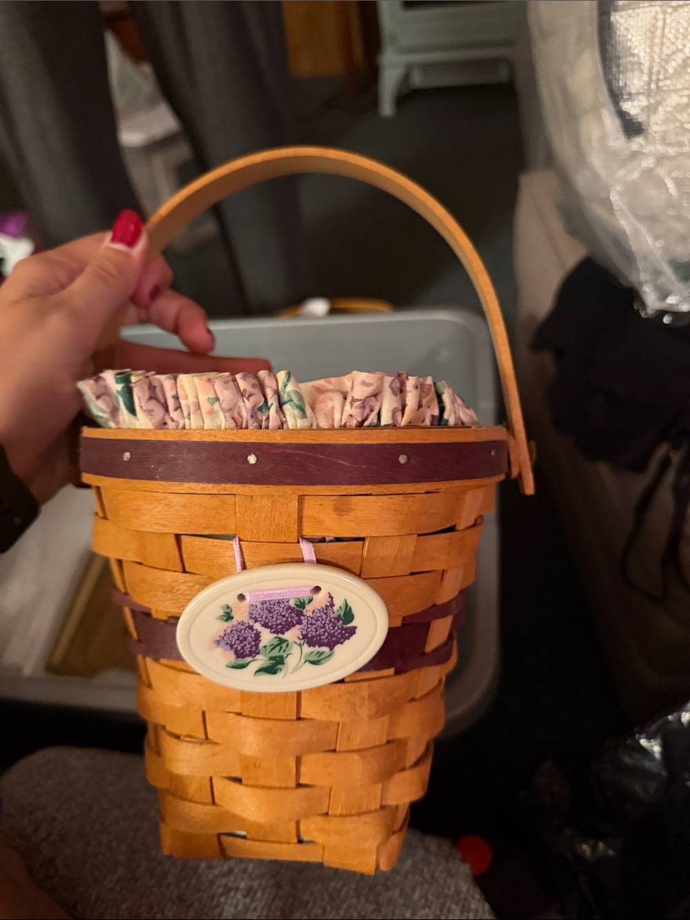 Longaberger floral basket